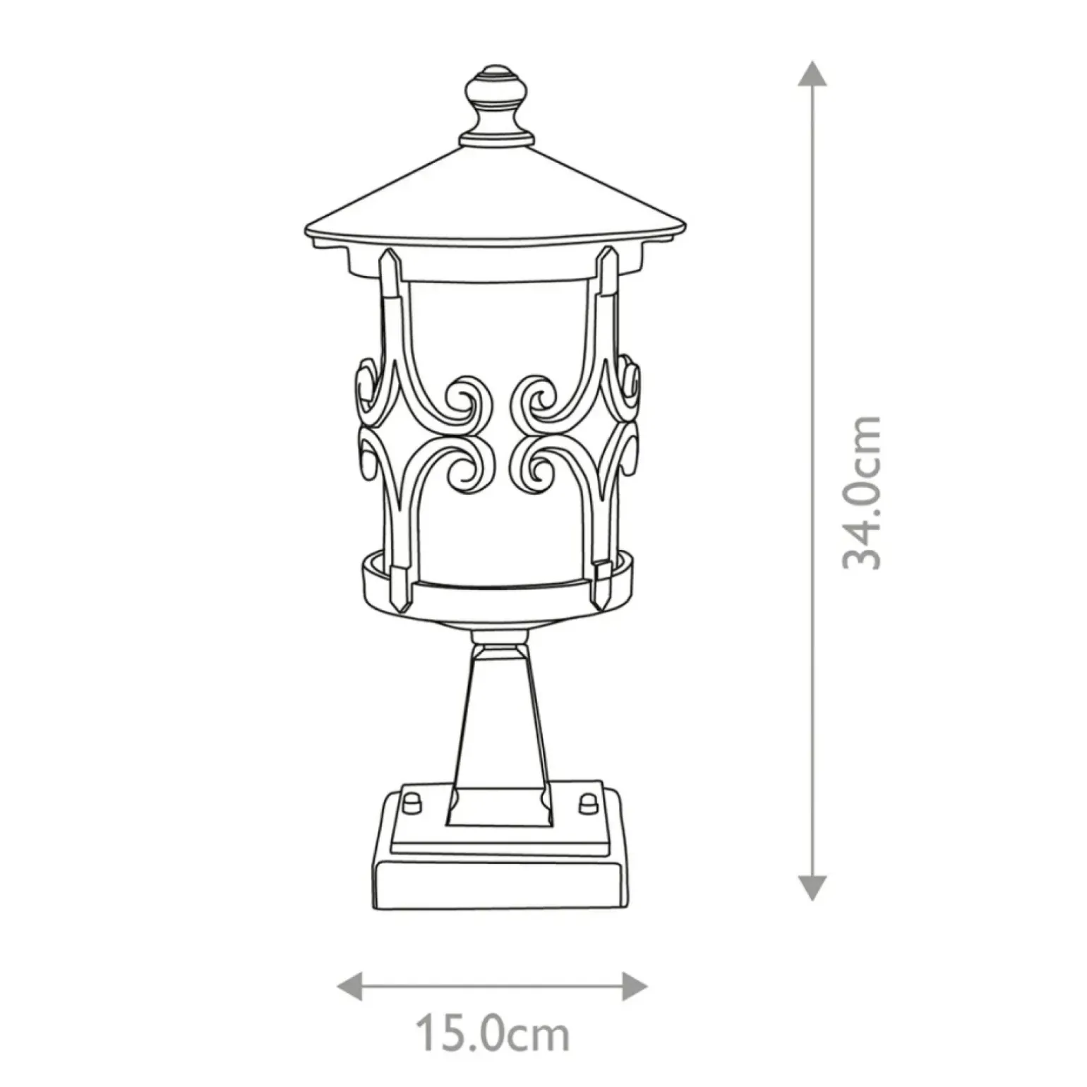 Sklep Kaja Niska lampka ogrodowa, gwint E27 BL12-BLACK z serii HEREFORD