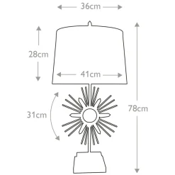 Sklep Kaja Nocna lampka stołowa z abażurem GN-SUN-KING-TL z serii SUN KING