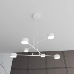 Cheap Nowoczesna, biała lampa wisząca do salonu 1340/6 MODUS | Kaja Żyrandole Nowoczesne