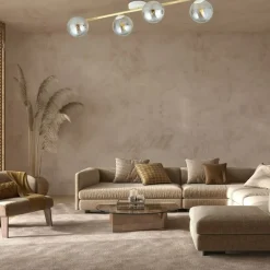 Clearance Nowoczesna, biało-złota lampa sufitowa do salonu 1247/4 serii SPLENDI Żyrandole Nowoczesne