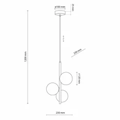 Best Nowoczesna, brązowa lampa z kloszami TK 6188 ESTERA BROWN | Kaja Żyrandole Nowoczesne