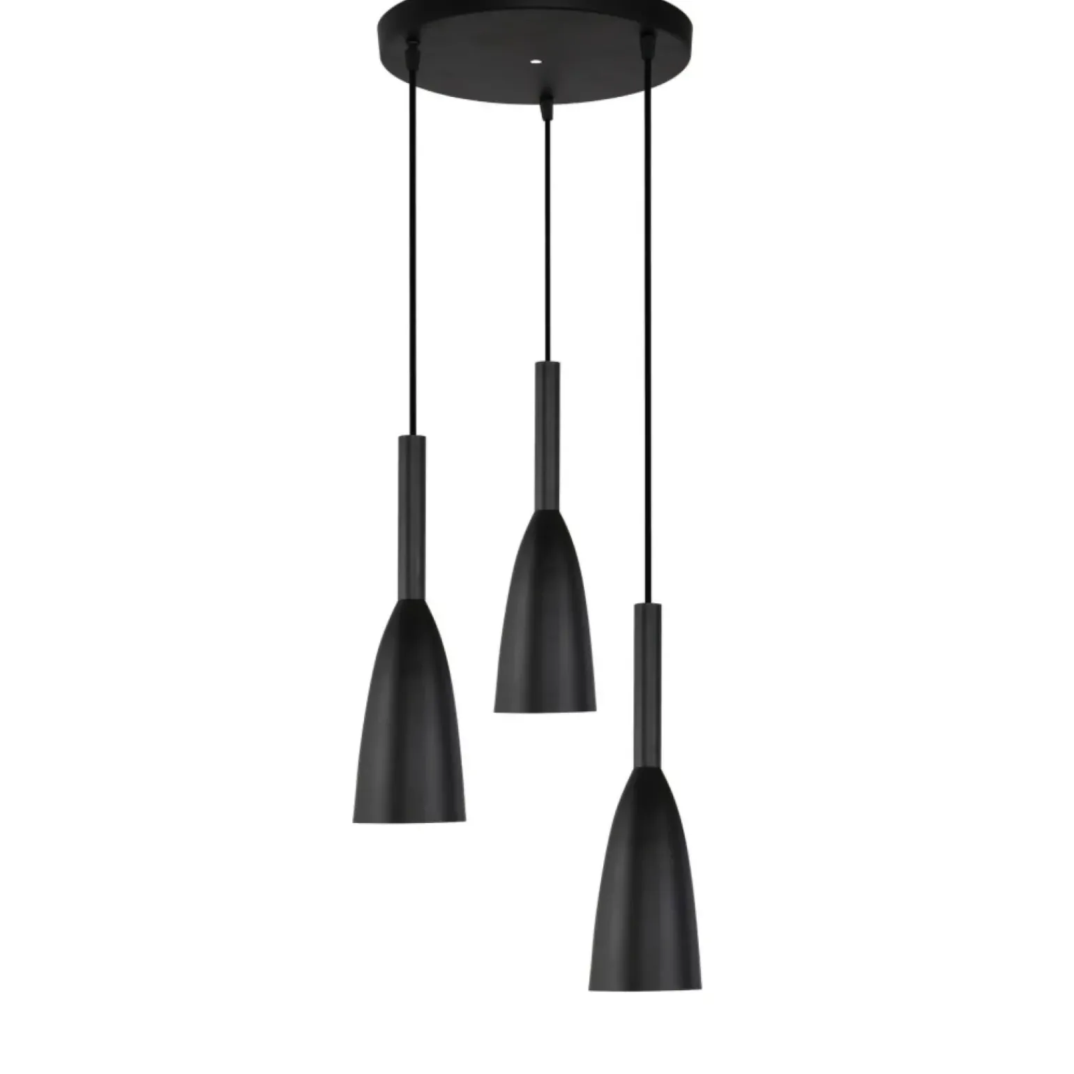 Outlet Nowoczesna, czarna lampa wisząca LP-181/3P BK SOLIN | Kaja Oświetlenie Żyrandole Nowoczesne