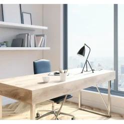 Sklep Kaja Nowoczesna, czarna lampka stołowa MTE2066/1 z serii SOTTO | Kaja