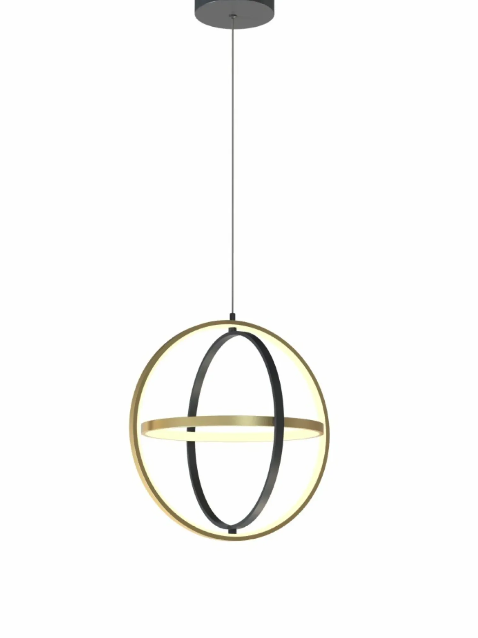 Flash Sale Nowoczesna, czarno-złota lampa wisząca LED WF 6048-0110 LORIA | Kaja Żyrandole Nowoczesne