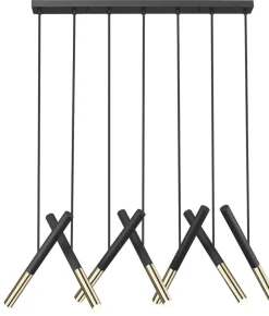 Sale Nowoczesna, czarno-złota listwa do jadalni P0461-07R-P7SD z serii LOYA Żyrandole Nowoczesne