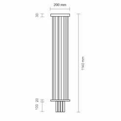 Clearance Nowoczesna, długa lampa wisząca na 8 żarówek G9 ANT 9006 IHI | Kaja Żyrandole Nowoczesne