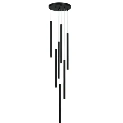 Cheap Nowoczesna lampa do stylowego salonu LP-894/7P BK z serii LUNGO | Kaja Żyrandole Nowoczesne