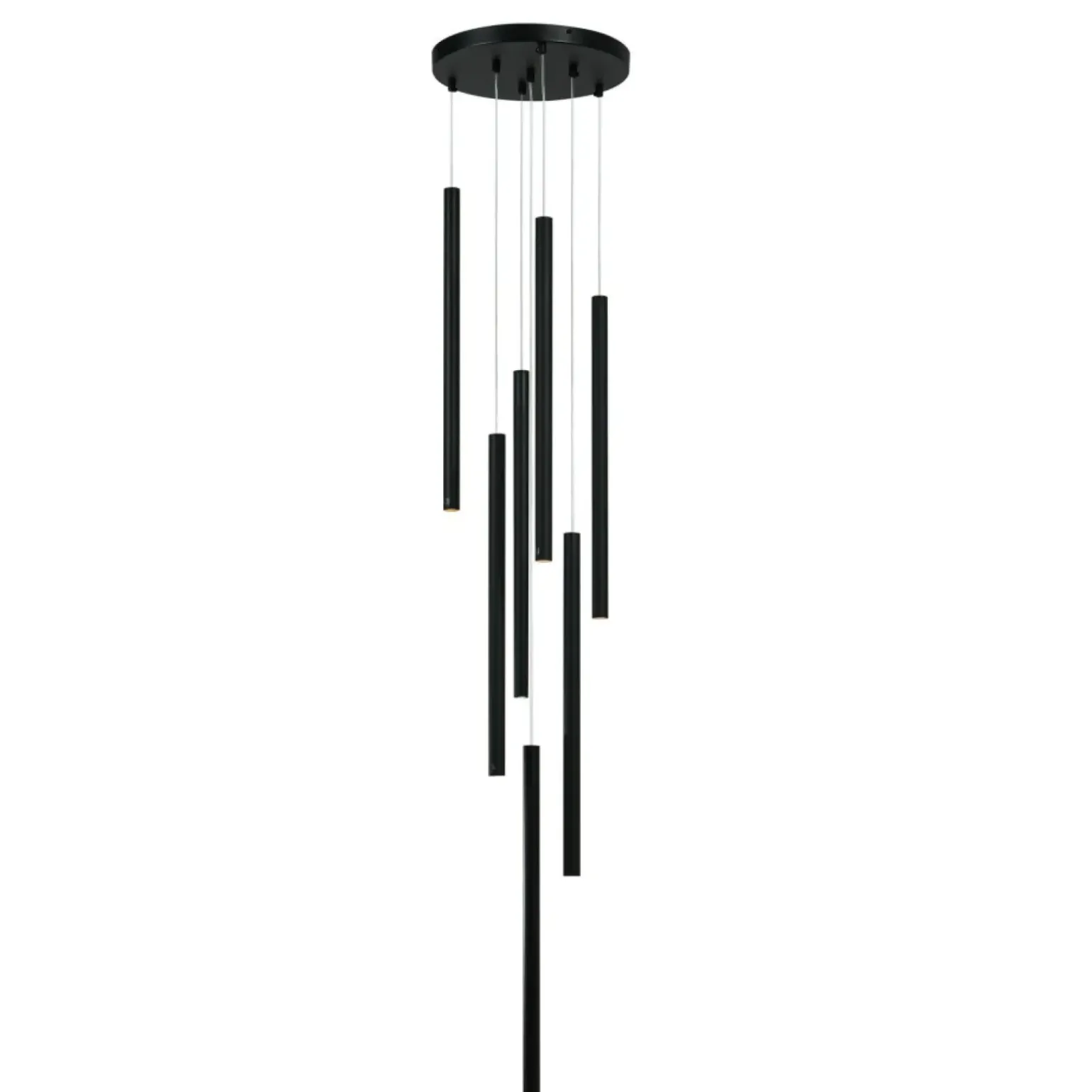 Cheap Nowoczesna lampa do stylowego salonu LP-894/7P BK z serii LUNGO | Kaja Żyrandole Nowoczesne