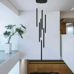 Cheap Nowoczesna lampa do stylowego salonu LP-894/7P BK z serii LUNGO | Kaja Żyrandole Nowoczesne