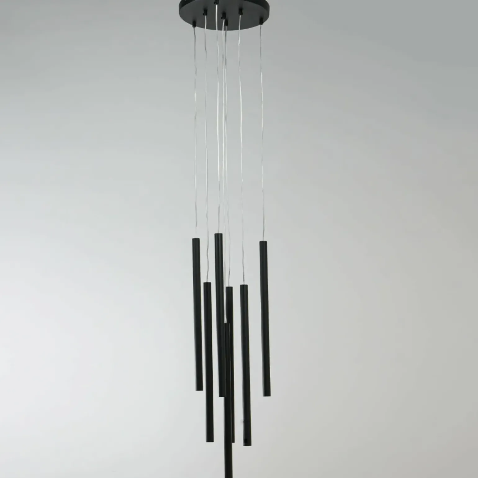 Cheap Nowoczesna lampa do stylowego salonu LP-894/7P BK z serii LUNGO | Kaja Żyrandole Nowoczesne