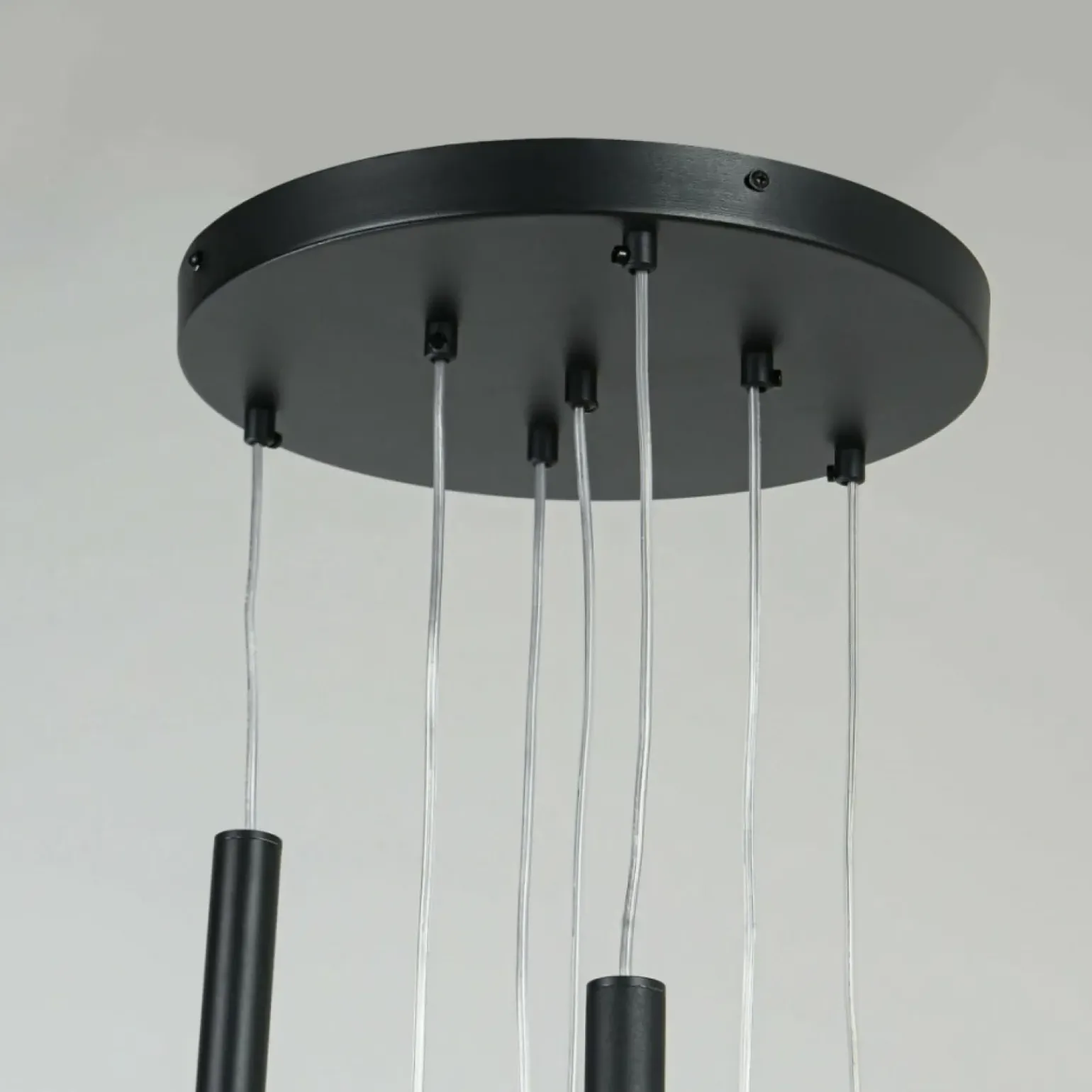 Cheap Nowoczesna lampa do stylowego salonu LP-894/7P BK z serii LUNGO | Kaja Żyrandole Nowoczesne