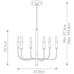 Sklep Kaja Nowoczesna lampa, kolor nikiel FE-BRIANNA6-PN z serii BRIANNA