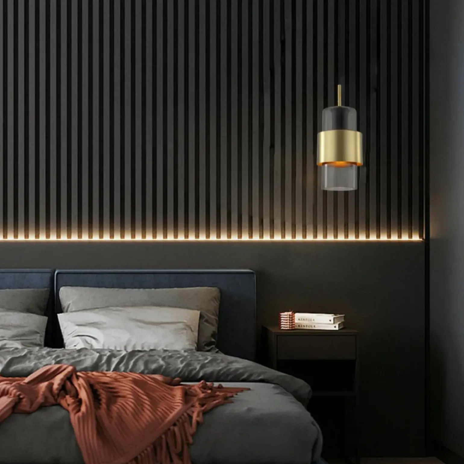 Cheap Nowoczesna lampa nad blat kuchenny LP-866/1P L SM/GD z serii MIELE Żyrandole Nowoczesne