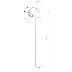 Sklep Kaja Nowoczesna lampa stojąca ogrodowa, trzonek GU10 8158 | Kaja