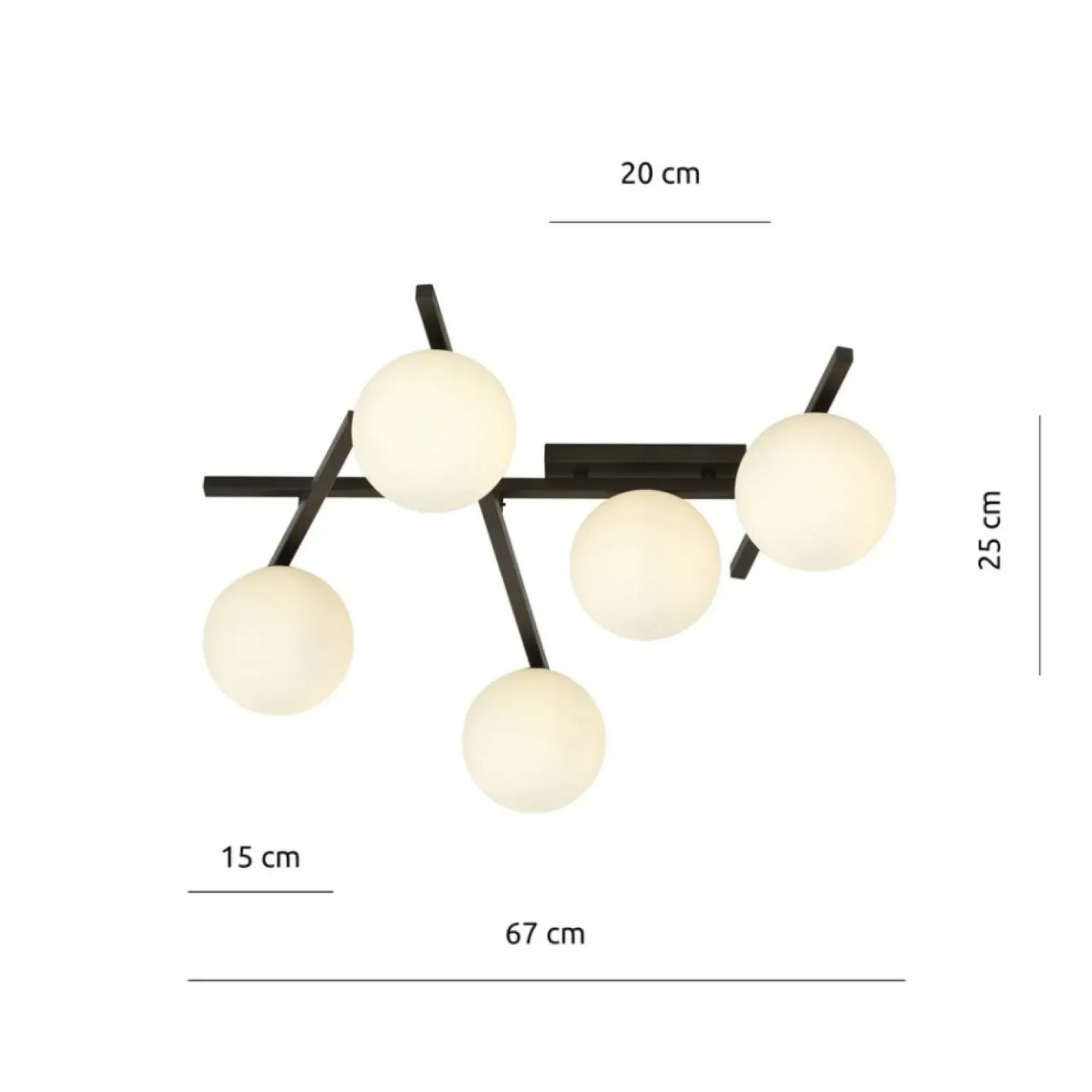 Sklep Kaja Nowoczesna lampa sufitowa o nietypowym kształcie 1103/5 SMART | Kaja