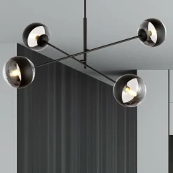 Sale Nowoczesna lampa sufitowa z kloszami 1168/4 LINEAR | Kaja Oświetlenie Żyrandole Nowoczesne