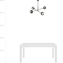 Sale Nowoczesna lampa sufitowa z kloszami 1168/4 LINEAR | Kaja Oświetlenie Żyrandole Nowoczesne