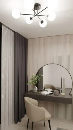 Best Nowoczesna lampa sufitowa do stylowego salonu 1232/6 z serii ROMA Żyrandole Nowoczesne