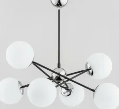 Best Sale Nowoczesna lampa sufitowa z elementami z chromu AL 63114 | Kaja Żyrandole Nowoczesne