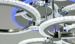 Hot Nowoczesna lampa sufitowa z pilotem w zestawie DRS2032 z serii RING Żyrandole Nowoczesne