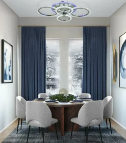 Hot Nowoczesna lampa sufitowa z pilotem w zestawie DRS2032 z serii RING Żyrandole Nowoczesne