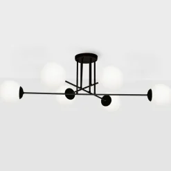 Flash Sale Nowoczesna lampa sufitowa z białymi klaszmi K-4925 | Kaja Oświetlenie Żyrandole Nowoczesne