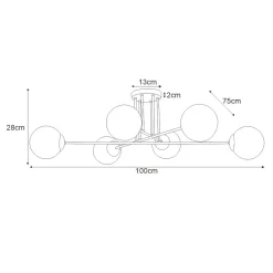 Flash Sale Nowoczesna lampa sufitowa z białymi klaszmi K-4925 | Kaja Oświetlenie Żyrandole Nowoczesne