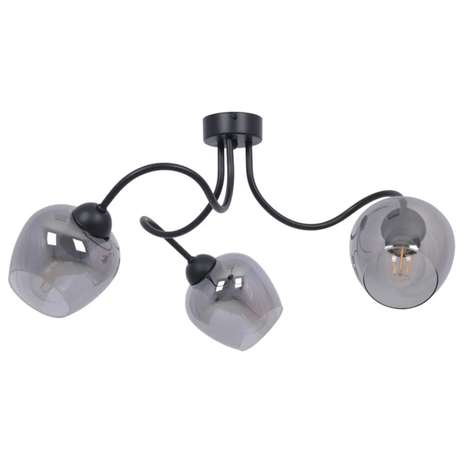 Best Sale Nowoczesna lampa sufitowa, grafitowe klosze na E27 K-5195 z serii SARA Żyrandole Nowoczesne