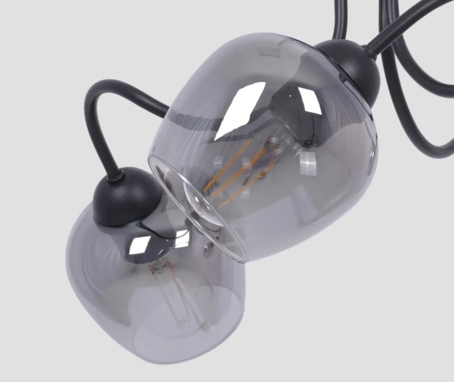 Best Sale Nowoczesna lampa sufitowa, grafitowe klosze na E27 K-5195 z serii SARA Żyrandole Nowoczesne