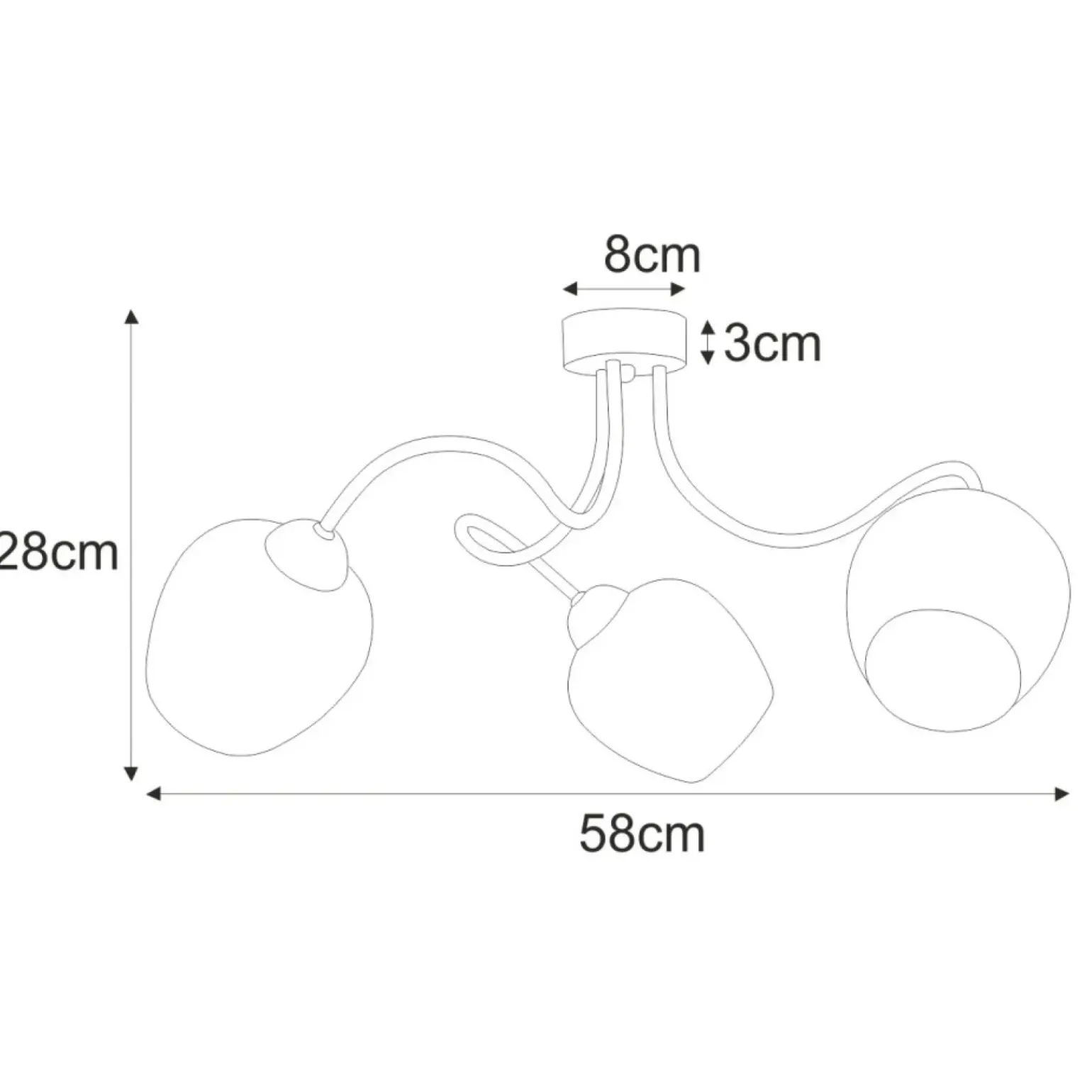 Best Sale Nowoczesna lampa sufitowa, grafitowe klosze na E27 K-5195 z serii SARA Żyrandole Nowoczesne