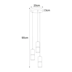 Flash Sale Nowoczesna lampa wisząca, czarno-srebrne tuby K-5247 z serii VESTA Żyrandole Nowoczesne