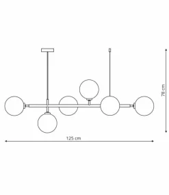 Cheap Nowoczesna lampa wisząca do jadalni LP-005/6P BK/WH z serii ALISA Żyrandole Nowoczesne