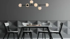 Cheap Nowoczesna lampa wisząca do jadalni LP-005/6P BK/WH z serii ALISA Żyrandole Nowoczesne