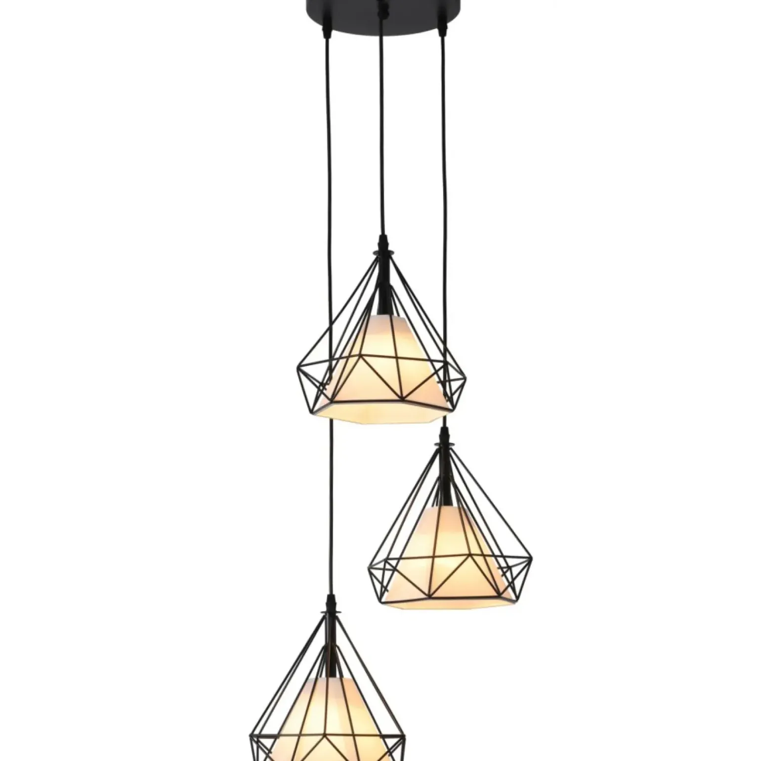 Cheap Nowoczesna lampa wisząca do salonu LP-076/3P BK NOLA | Kaja Żyrandole Nowoczesne