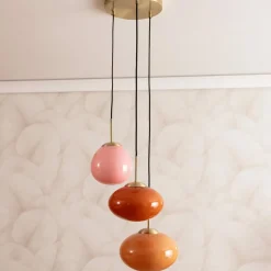 Shop Nowoczesna lampa wisząca, efektowne klosze ABR-3SKCR SFERO | Kaja Żyrandole Nowoczesne