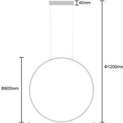 Fashion Nowoczesna lampa wisząca LED do łazienki LP-999/1P S WH z serii MIRROR Żyrandole Nowoczesne