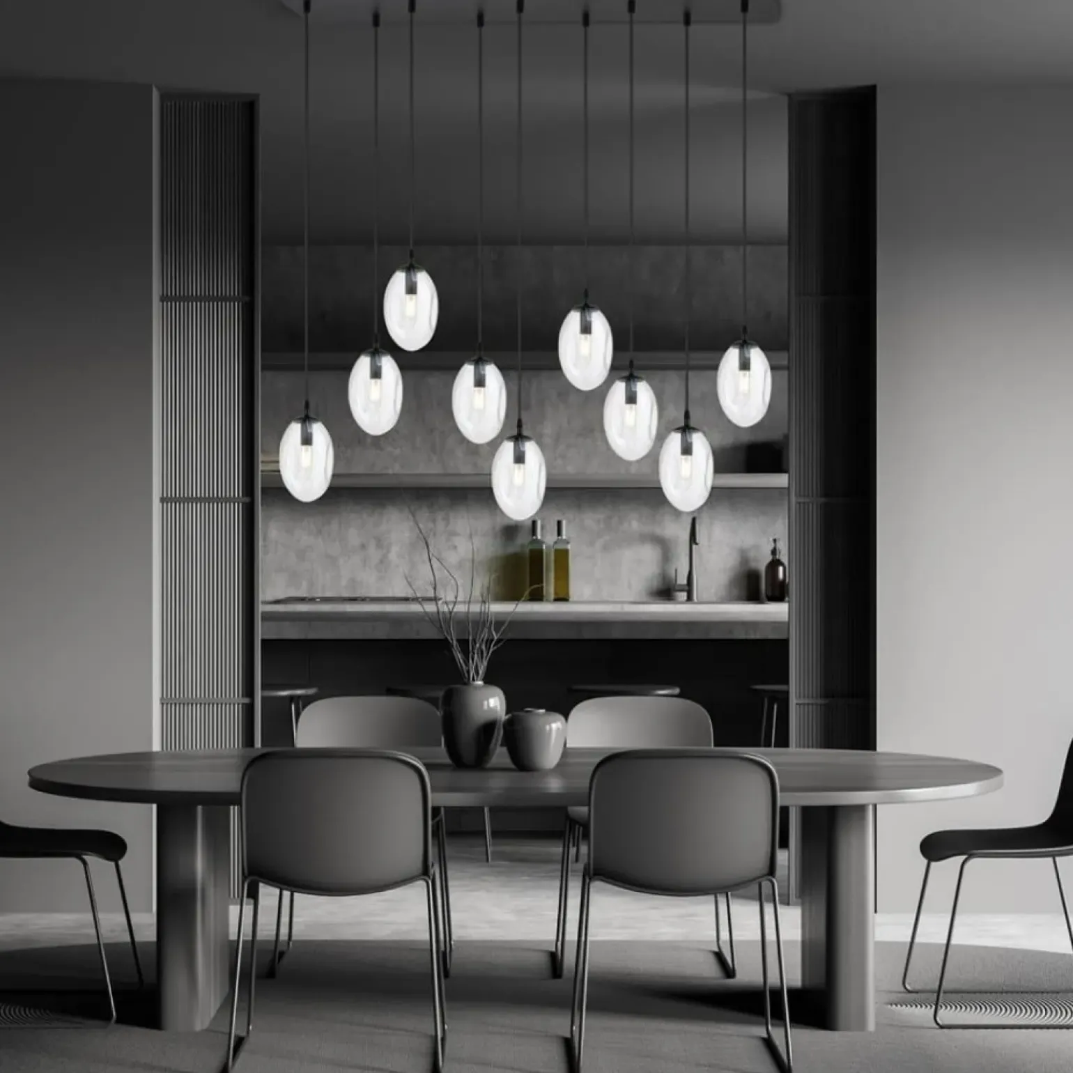 Flash Sale Nowoczesna lampa wisząca nad wyspę kuchenną 1265/9 z serii ASTRAL Żyrandole Nowoczesne