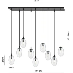 Flash Sale Nowoczesna lampa wisząca nad wyspę kuchenną 1265/9 z serii ASTRAL Żyrandole Nowoczesne