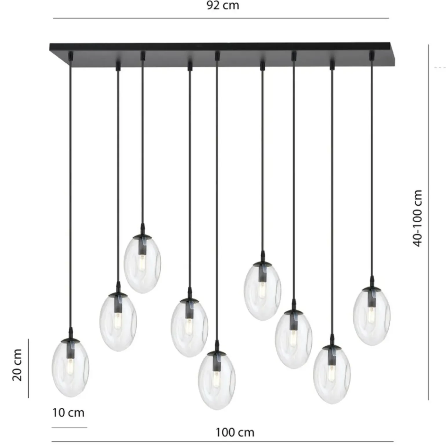 Flash Sale Nowoczesna lampa wisząca nad wyspę kuchenną 1265/9 z serii ASTRAL Żyrandole Nowoczesne