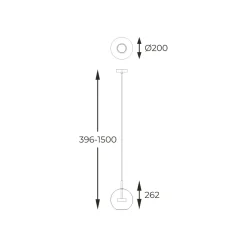 Best Nowoczesna lampa wisząca nad wyspę P0428-01J-F4AC ENCELADUS | Kaja Żyrandole Nowoczesne