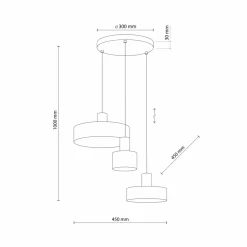 Best Nowoczesna lampa wisząca w stylu industrialnym TK 5729 z serii ALVARO Żyrandole Nowoczesne