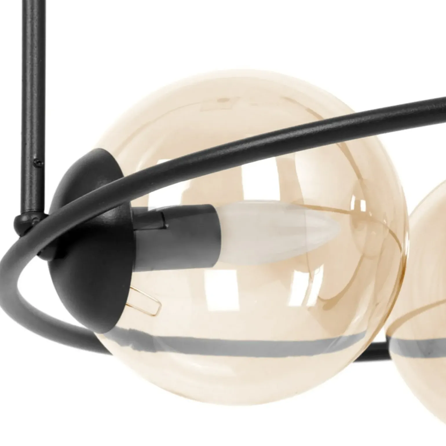 Cheap Nowoczesna lampa wisząca z bursztynowymi kloszami K-5124 z serii VENTA Żyrandole Nowoczesne