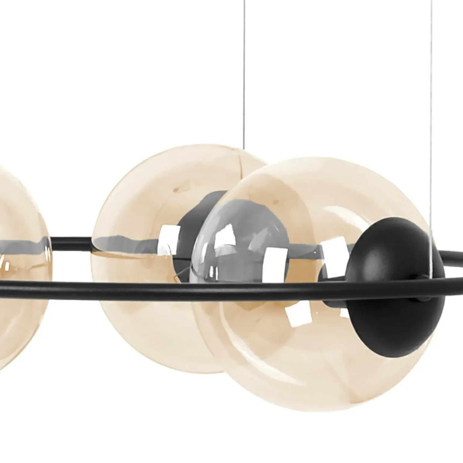 Cheap Nowoczesna lampa wisząca z bursztynowymi kloszami K-5124 z serii VENTA Żyrandole Nowoczesne