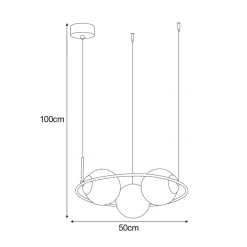 Cheap Nowoczesna lampa wisząca z bursztynowymi kloszami K-5124 z serii VENTA Żyrandole Nowoczesne