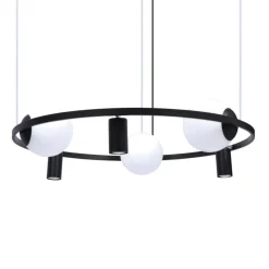 New Nowoczesna lampa wisząca z kloszami i spotami 5006 z serii ORBIT Żyrandole Nowoczesne