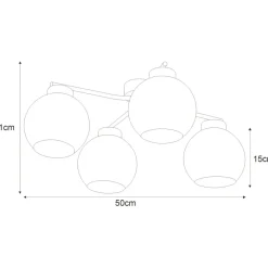 Cheap Nowoczesna lampa z okrągłymi kloszami K-2627 AIDEN 2 | Kaja Żyrandole Nowoczesne