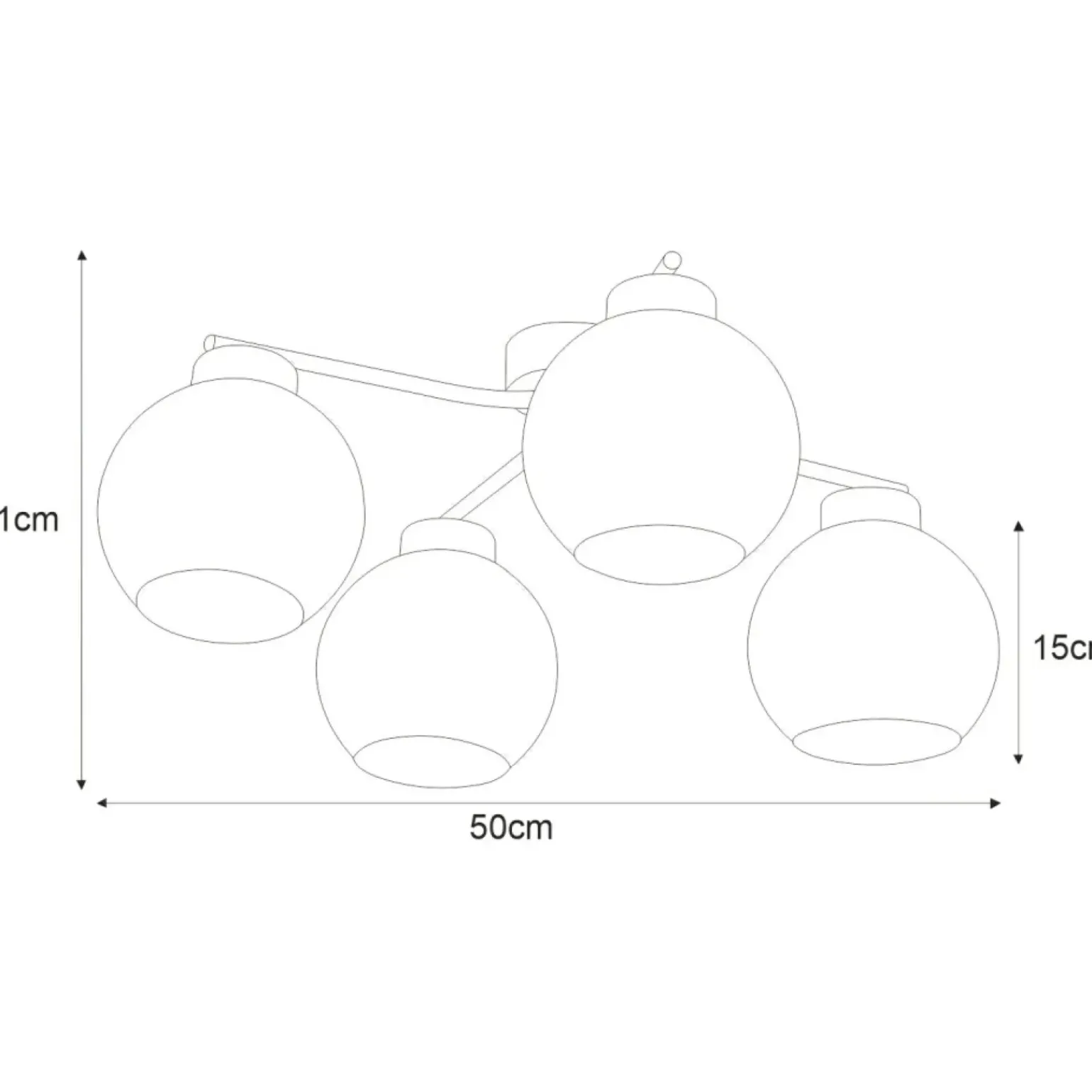 Cheap Nowoczesna lampa z okrągłymi kloszami K-2627 AIDEN 2 | Kaja Żyrandole Nowoczesne