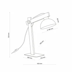 Sklep Kaja Nowoczesna lampka biurkowa, drewniane ramię TK 5346 z serii OSLO