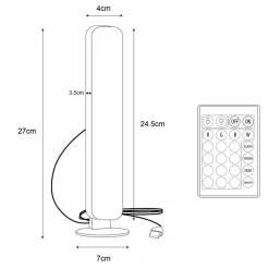 Sklep Kaja Nowoczesna lampka nocna LED, kolorowe światło ZM 87308 TORP | Kaja