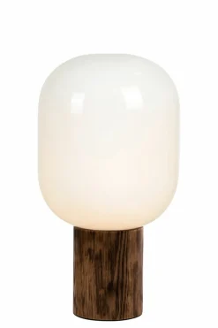 Sklep Kaja Nowoczesna lampka nocna na drewnianej nodze 108663 SKENE | Kaja